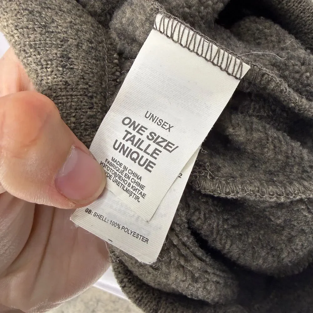 The North Face Beanie Hat Unisex One Size Gray Fleece Lined Outdoor Winter Cap